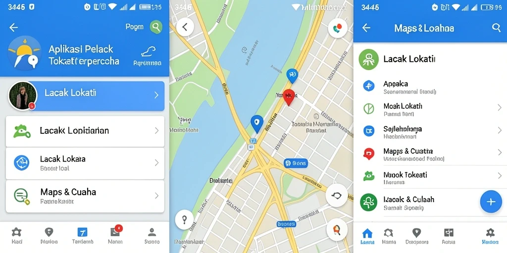 Tampilan antarmuka aplikasi Lacak Lokasi yang jelas dan informatif.