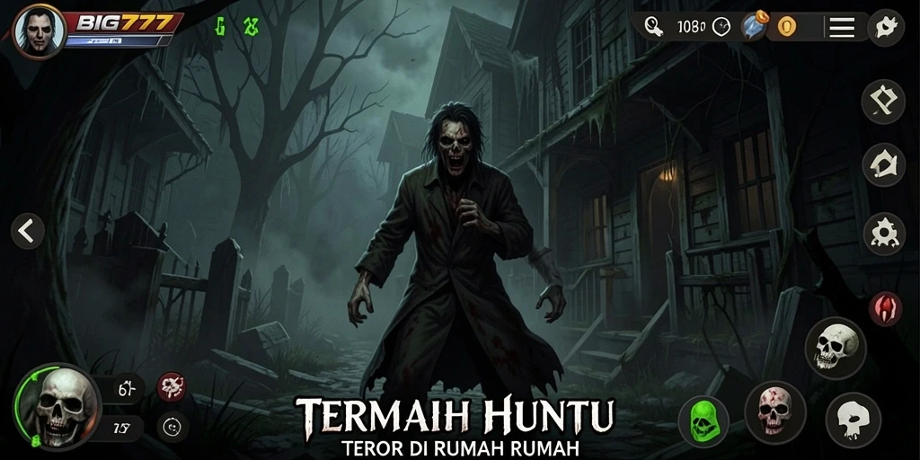 Tampilan antarmuka horor yang menegangkan di dalam game BIG777.