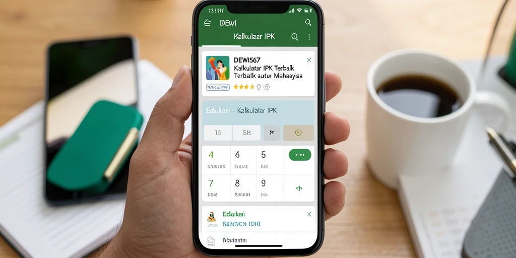 Antarmuka aplikasi DEWI567 untuk Kalkulator IPK yang intuitif dan mudah digunakan.