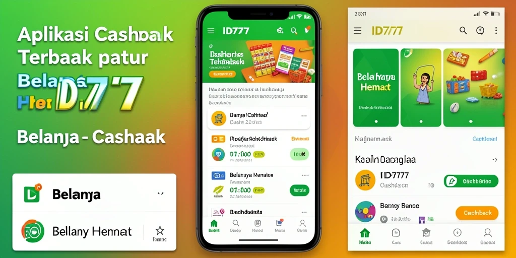 Tampilan antarmuka aplikasi ID777 untuk fungsi Cashback yang menarik.