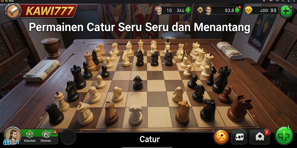 Tampilan antarmuka KAWI777 yang menawan saat bermain Catur.