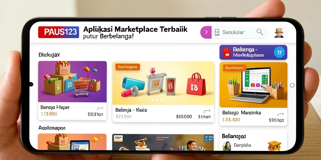 Tampilan antarmuka PAUS123 yang sederhana dan mudah digunakan untuk berbelanja.
