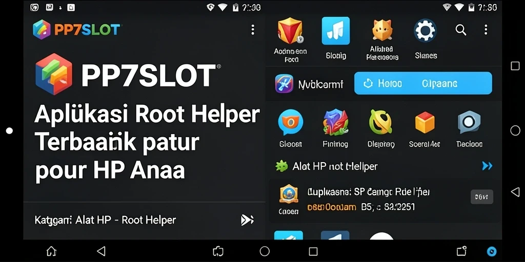 Tampilan antarmuka pengguna PP7SLOT sebagai Root Helper yang intuitif.