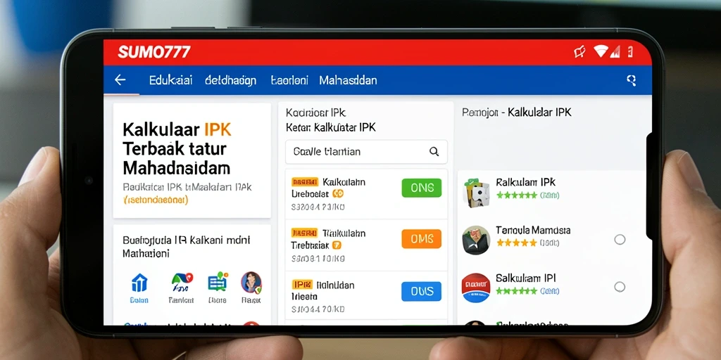 Tampilan antarmuka kalkulator IPK SUMO777 yang sederhana dan efisien.