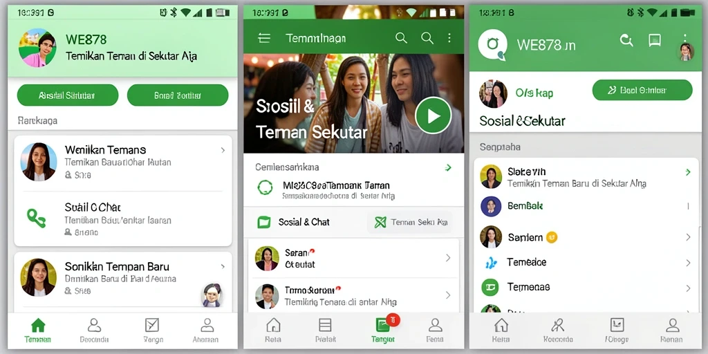 Antarmuka WE878 menampilkan peta lokasi pengguna dan opsi chat sederhana.